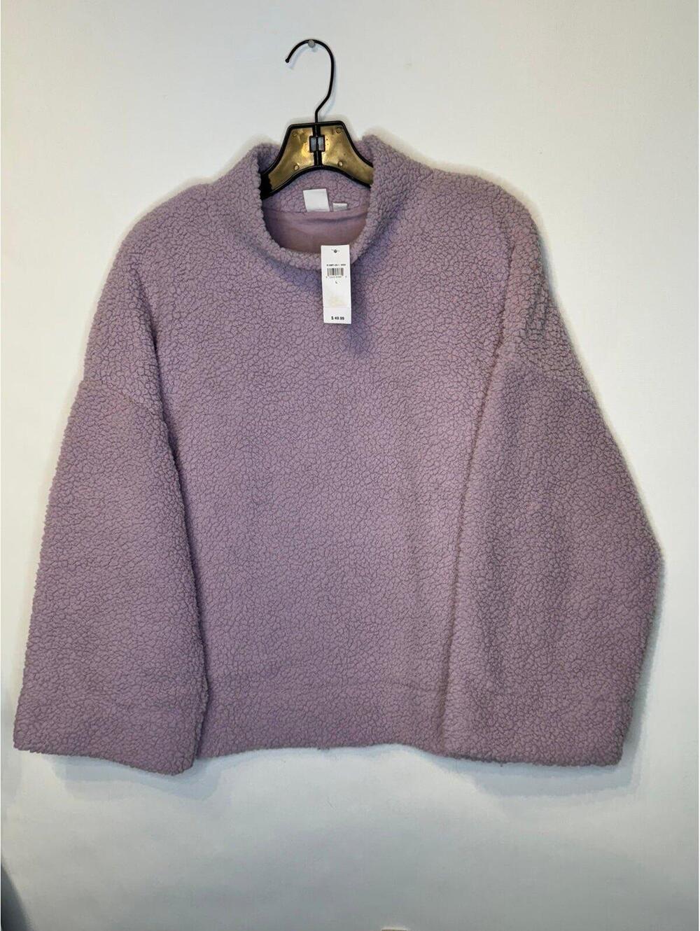 GAP pullover sweatshirt teddy bear cozy warm Lavander/purple
